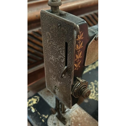 71 - A vintage Singer sewing machine with case, serial no. BJ288963  / All lots are located at Gower Recl... 