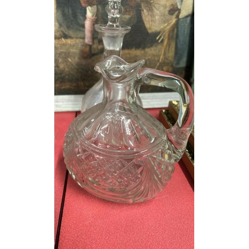 72 - Five assorted cut glass decanters and vases, largest 30cm (h)  / All lots are located at Gower Recla... 