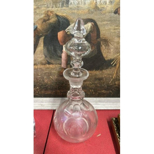 72 - Five assorted cut glass decanters and vases, largest 30cm (h)  / All lots are located at Gower Recla... 