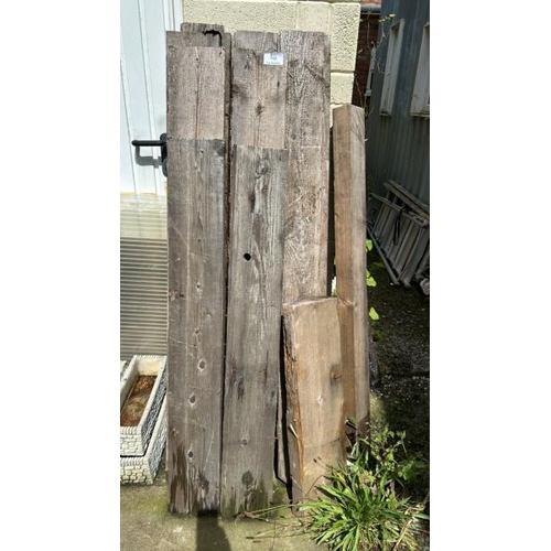 743 - Twelve lengths of timber, various sizes, largest 161cm (l)  / All lots are located at Gower Reclamat... 