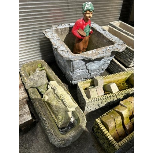 744 - A quantity of assorted garden planters and ornaments  / All lots are located at Gower Reclamation, U... 