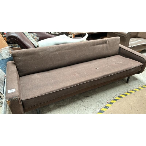 763 - Upholstered sofa, 64cm (h) x 210cm (w) x 74cm (d)  / All lots are located at Gower Reclamation, Unit... 