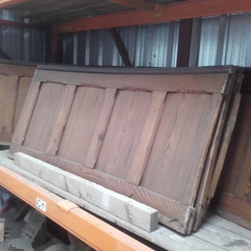 774 - A large collection of curved pitch pine church pew back panels  / All lots are located at Gower Recl... 