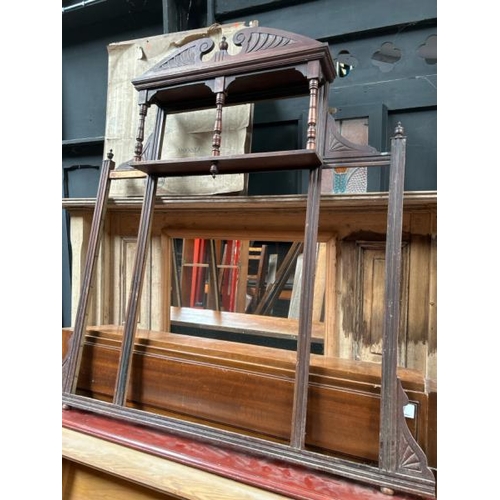 786 - A Victorian oak wall mirror surround, missing panes, 133cm (h) x 134cm (w)  / All lots are located a... 