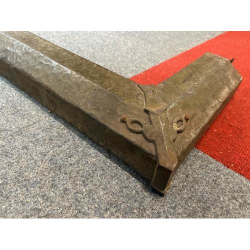 804 - A heavy metal-bound fender, 8cm (h) x 140cm (w) x 32cm (d)  / All lots are located at Gower Reclamat... 