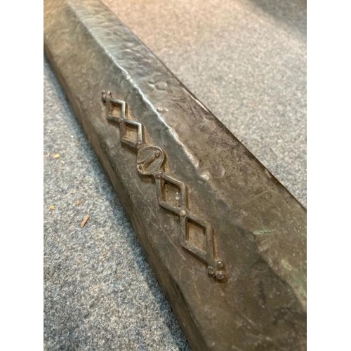 804 - A heavy metal-bound fender, 8cm (h) x 140cm (w) x 32cm (d)  / All lots are located at Gower Reclamat... 