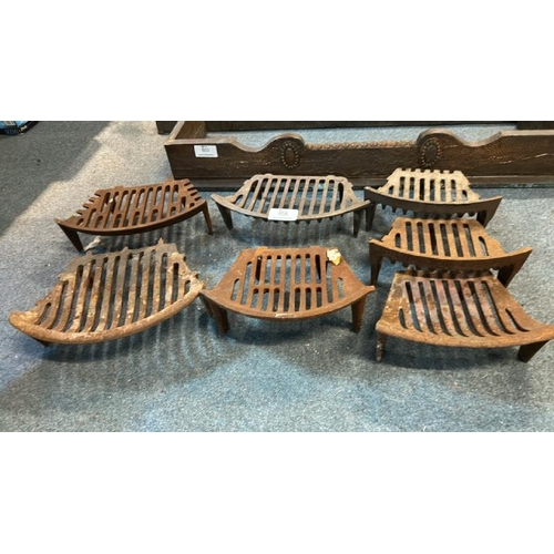 806 - Seven assorted cast iron fire grates  / All lots are located at Gower Reclamation, Unit 17b, Crofty ... 