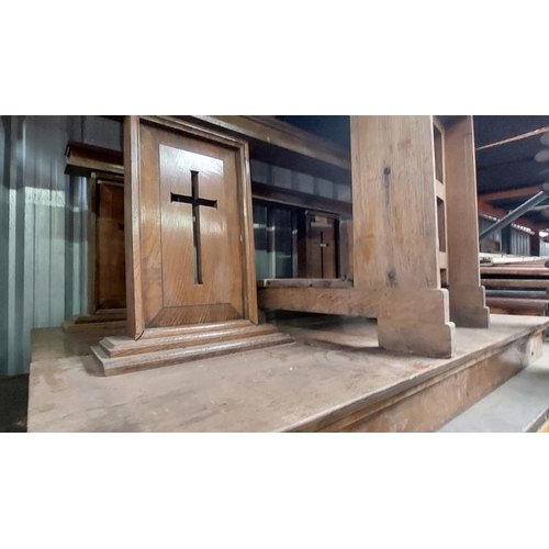 808 - Several lengths of oak church alter railings  / All lots are located at Gower Reclamation, Unit 17b,... 