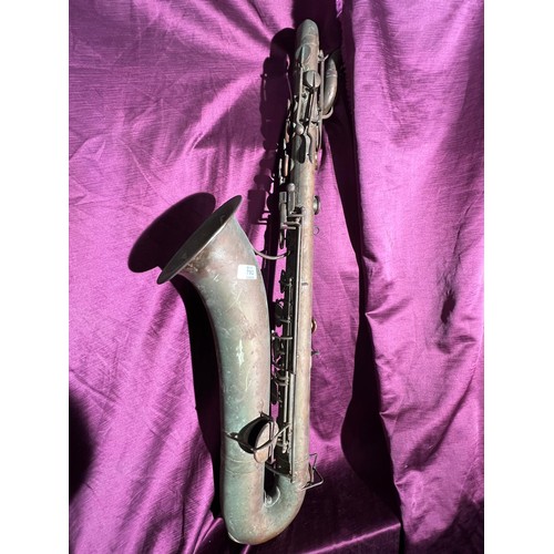 792 - Vintage 19th century Saxaphone, 100cm (h) / All lots are located at The Barn, Hampstead Farm, Nr Hen... 