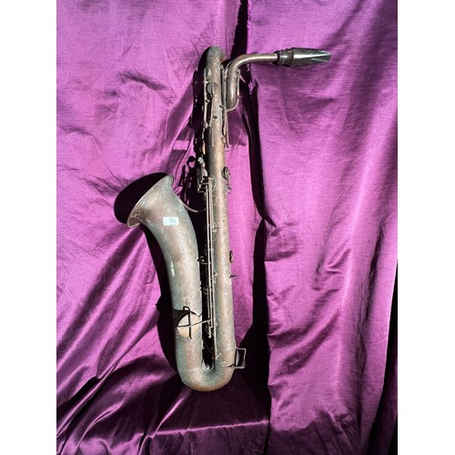 792 - Vintage 19th century Saxaphone, 100cm (h) / All lots are located at The Barn, Hampstead Farm, Nr Hen... 