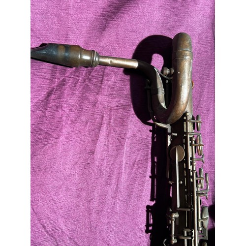 792 - Vintage 19th century Saxaphone, 100cm (h) / All lots are located at The Barn, Hampstead Farm, Nr Hen... 