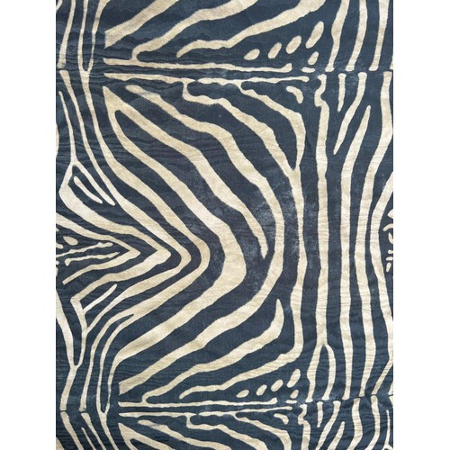 810 - Large sheet of vintage faux zebra fabric, 160cm x 230cm  / All lots are located at The Barn, Hampste... 