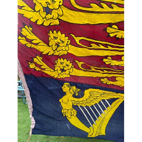 811 - A large original Royal Standard flag, originally from Windsor, minor wear and frayed edge, good clol... 