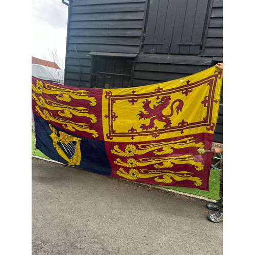 811 - A large original Royal Standard flag, originally from Windsor, minor wear and frayed edge, good clol... 