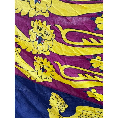 812 - A large original Royal Standard flag, originally from Windsor, minor wear and frayed edge, good clol... 