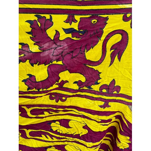 812 - A large original Royal Standard flag, originally from Windsor, minor wear and frayed edge, good clol... 