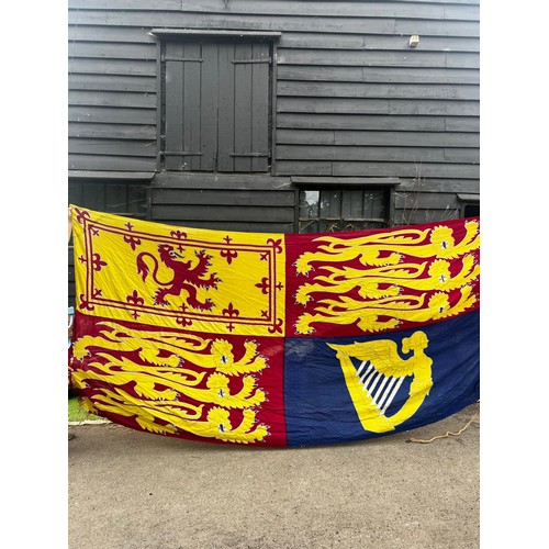 813 - A large original Royal Standard flag, originally from Windsor, minor wear to one corner, good clolou... 