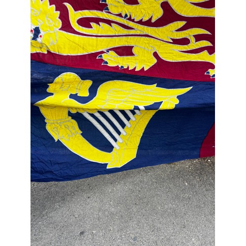 813 - A large original Royal Standard flag, originally from Windsor, minor wear to one corner, good clolou... 