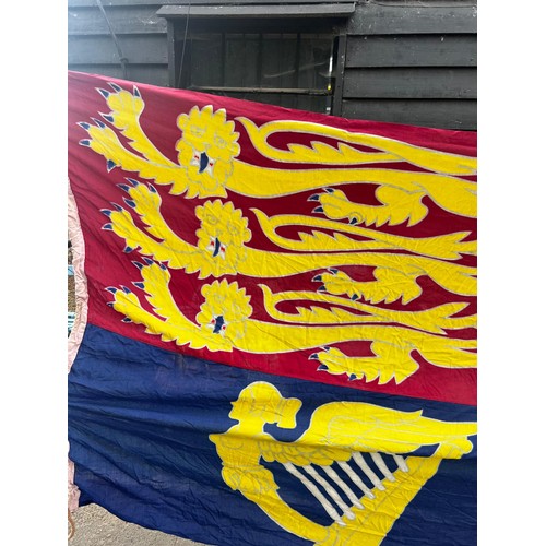 813 - A large original Royal Standard flag, originally from Windsor, minor wear to one corner, good clolou... 