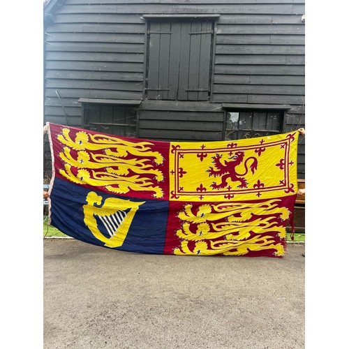 813 - A large original Royal Standard flag, originally from Windsor, minor wear to one corner, good clolou... 