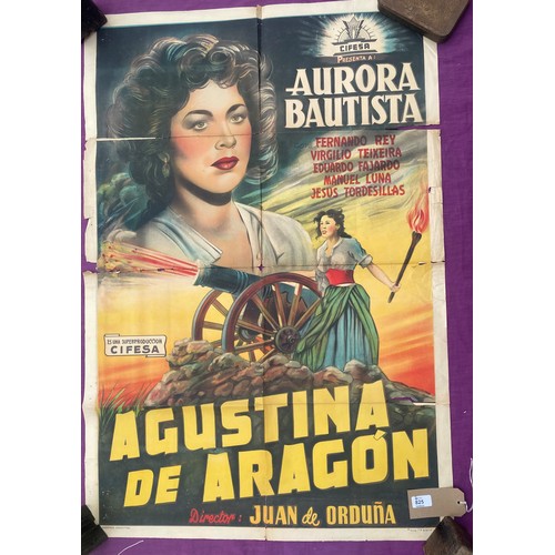 825 - Original film poster, Augustina De Aragon featuring Fernando Rey  / All lots are located at The Barn... 