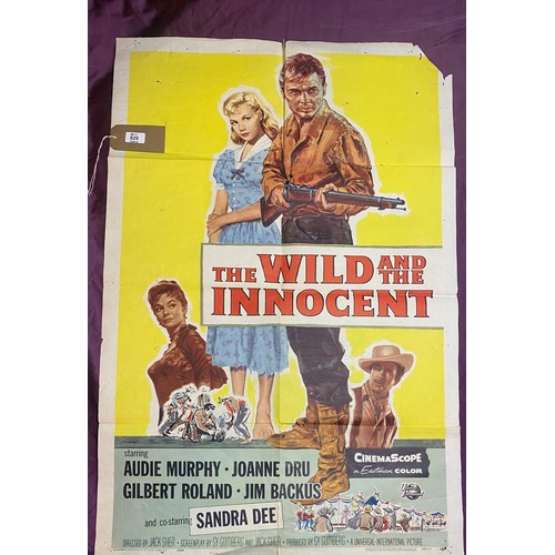 829 - Original film poster, The Wild and the Innocent featuring Audi Murphy  / All lots are located at The... 