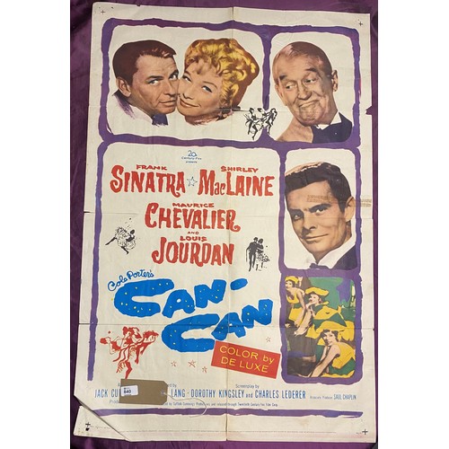 840 - Original film poster, Can-Can featuring Frank Sinatra and Shirley MacLaine  / All lots are located a... 