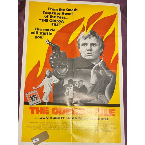 884 - Original film poster, The Odessa File featuring John Voight  / All lots are located at The Barn, Ham... 