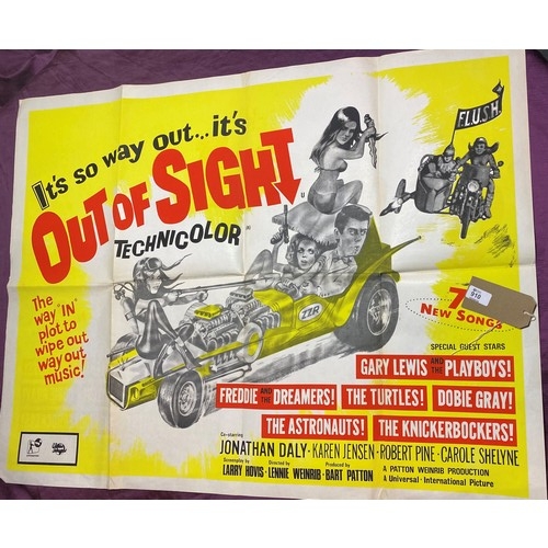 910 - Original film poster, Out of Sight featuring Gary Lewis  / All lots are located at The Barn, Hampste... 