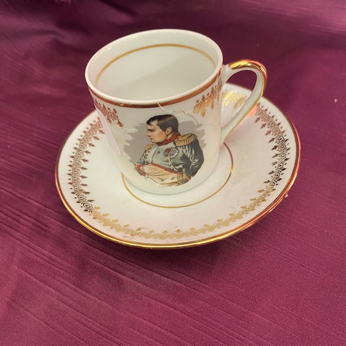 743 - French porcelaine de luxe cup and saucer  / All lots are located at The Barn, Hampstead Farm, Nr Hen... 