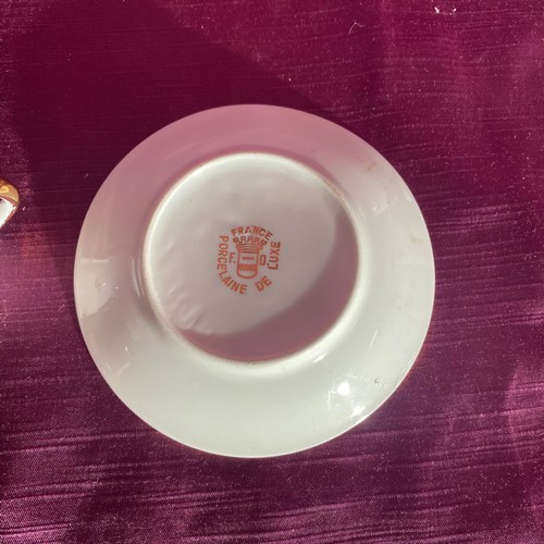 743 - French porcelaine de luxe cup and saucer  / All lots are located at The Barn, Hampstead Farm, Nr Hen... 