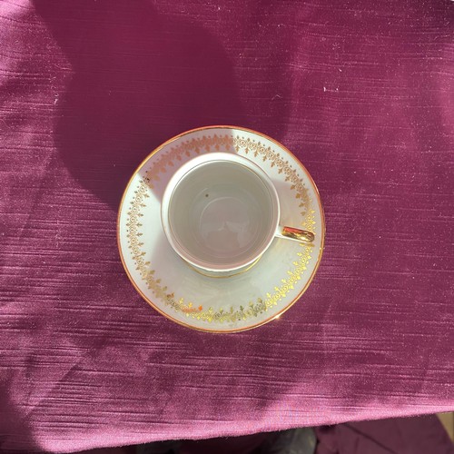 743 - French porcelaine de luxe cup and saucer  / All lots are located at The Barn, Hampstead Farm, Nr Hen... 