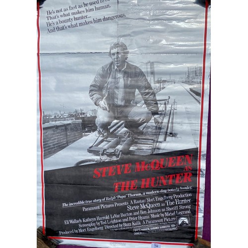 768 - Original film poster, The Hunter featuring Steve McQueen  / All lots are located at The Barn, Hampst... 