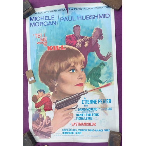 778 - Original film poster, Tell me whom to kill featuring Michele Morgan and Paul Hubshmid  / All lots ar... 