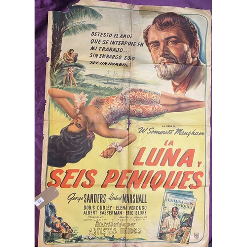 837 - Original film poster,  La Luna Seis Peniques featuring George Sanders and Herbert Marshall  / All lo... 