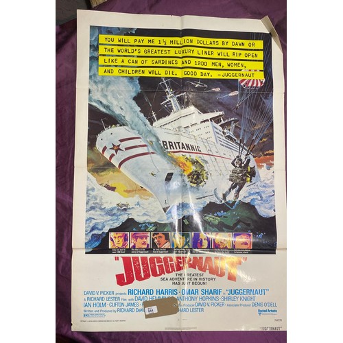 844 - Original film poster, Juggernaut featuring Richard Harris and Omar Sharif  / All lots are located at... 