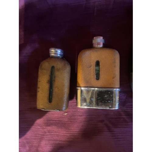 847 - Ten assorted 19th century hip flasks  / All lots are located at The Barn, Hampstead Farm, Nr Henley ... 