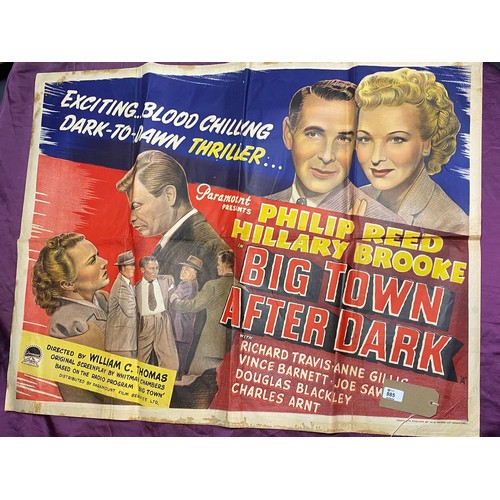 885 - Original film poster, Big Town After Dark featuring Philip Reed and Hillary Brooke  / All lots are l... 