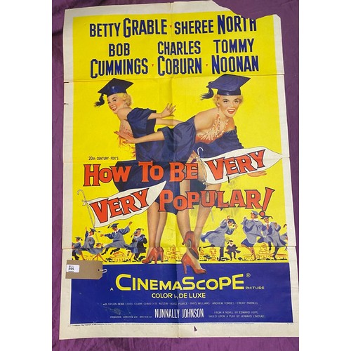 895 - Original film poster, How To Be Very Popular featurnig Betty Grable and Sheree North  / All lots are... 