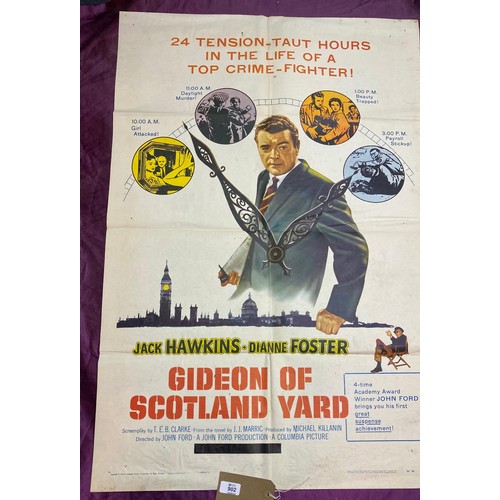 902 - Original film poster, Gideon of Scotland Yard featuring Jack Hawkins and Dianne Foster  / All lots a... 