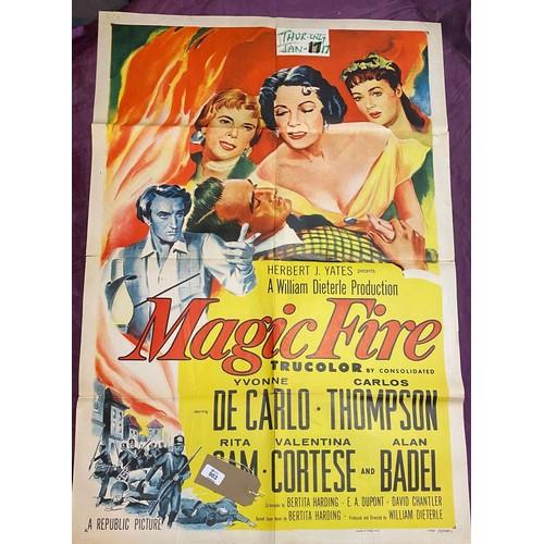 903 - Original film poster, Magic Fire featuring Yvonne De Carlo and Carlos Thompson  / All lots are locat... 