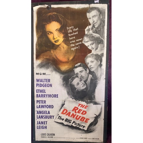 795 - Original film poster on board, The Red Danube featuring Walter Pidgeon  / All lots are located at Th... 