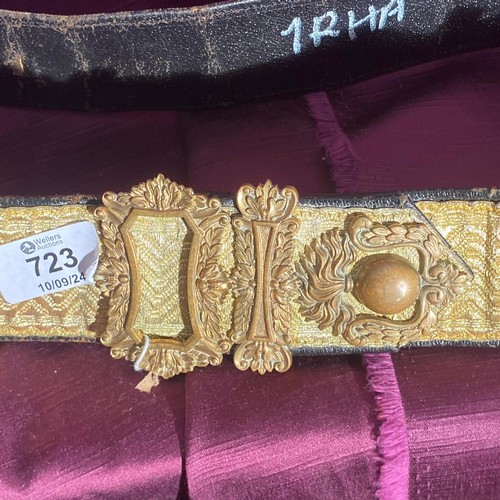 723 - This is a Victorian military belt with intricate detailing   / All lots are located at The Barn, Ham... 