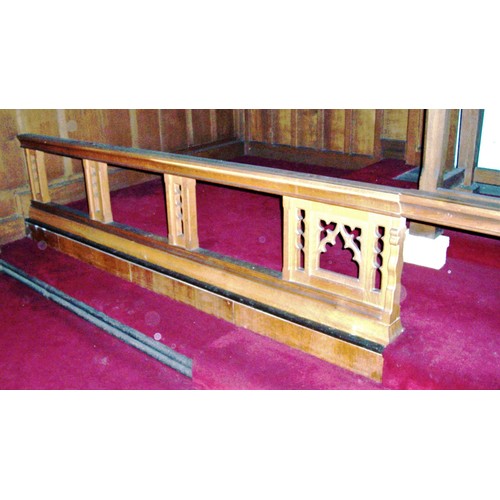 775 - Four sections of low height oak church altar railings  / All lots are located at Gower Reclamation, ... 