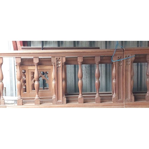 775 - Four sections of low height oak church altar railings  / All lots are located at Gower Reclamation, ... 