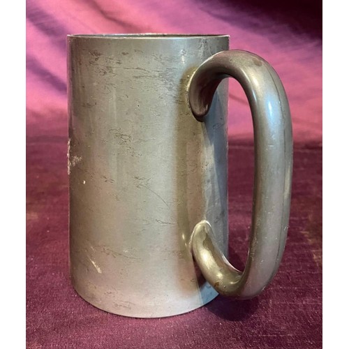 682 - A 19th century dated '1887' rowing presentation goblet, in pewter / All lots are located at The Barn... 