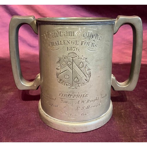 683 - A 19th century rowing presentation goblet, dated 1876 / All lots are located at The Barn, Hampstead ... 