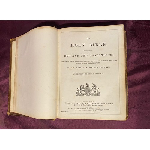 688 - A 19th century family bible / All lots are located at The Barn, Hampstead Farm, Nr Henley on Thames,... 