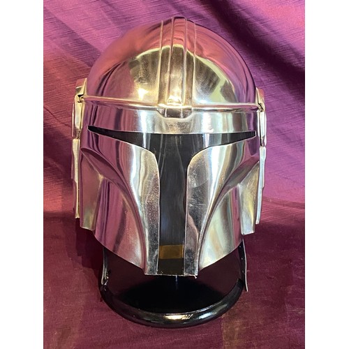 919 - A movie prop promotional helmet replica for the Star Wars Mandalorian / All lots are located at The ... 