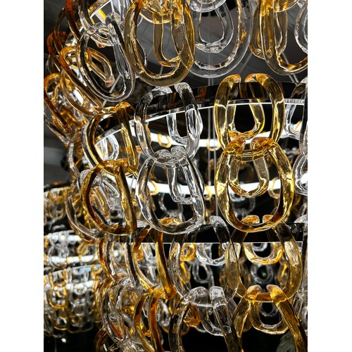 951 - MURANO GLASS CHANDELIER, ORIGINAL STRUCTURE WAS COMMISSIONED BY BVLGARI AND HAVE BEEN CREATED FROM E... 